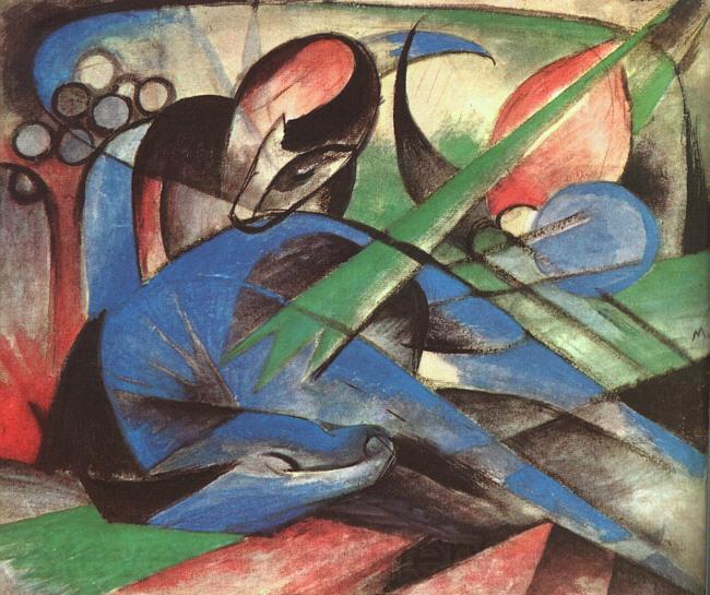 Franz Marc Dreaming Horse Norge oil painting art